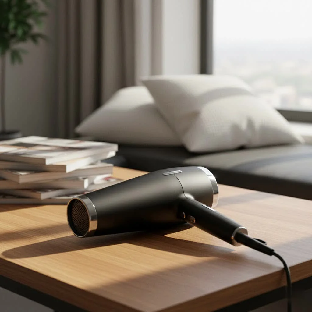 Ionic hair dryer for frizz control